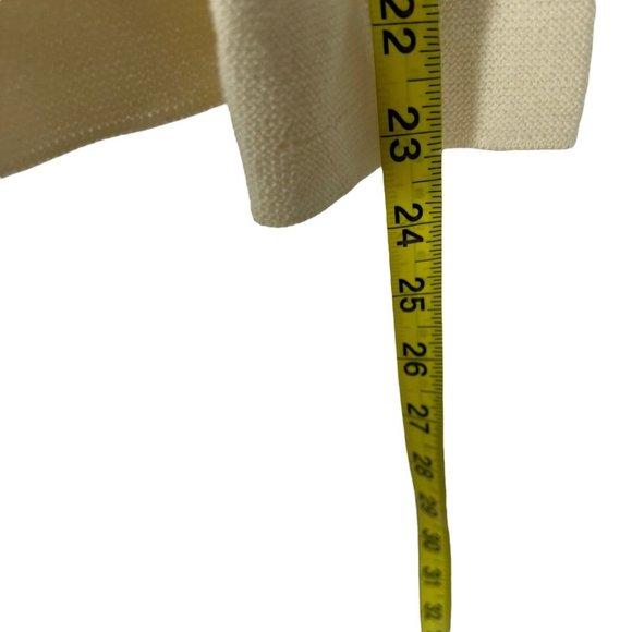 Eileen Fisher Cream Merino Wool Knit Open Front Cardigan Small - Picture 6 of 7